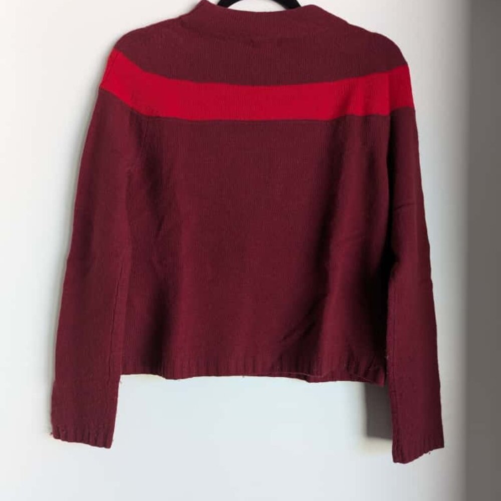 Jigsaw Burgundy and Red Sweater size XS